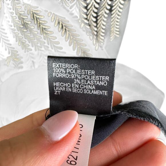 Cremieux Black Organza Embroidered Sleeveless Fit & Flare Cocktail Evening Dress - Picture 11 of 11